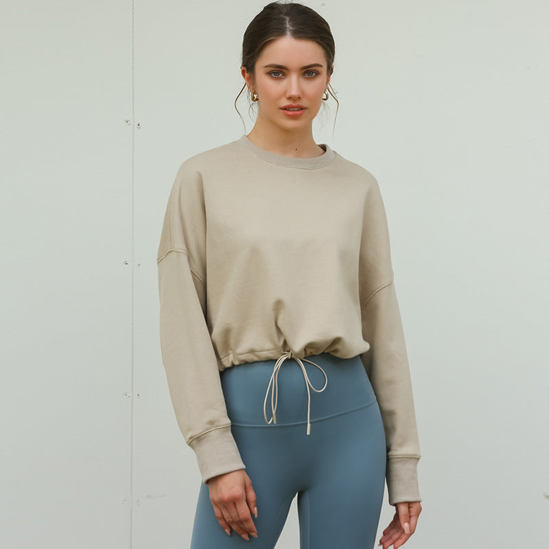 Cinched - Drawstring Pullover Cropped Top (7517823303768)