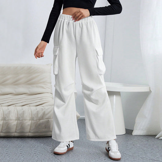 Sports Straight Wide Leg Sweatpants