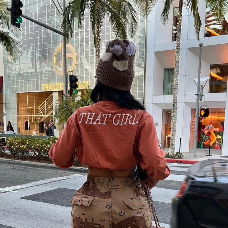 Graphic Cinched - Solid Color Round Neck Long Sleeves Cropped Sweater (7517823467608)