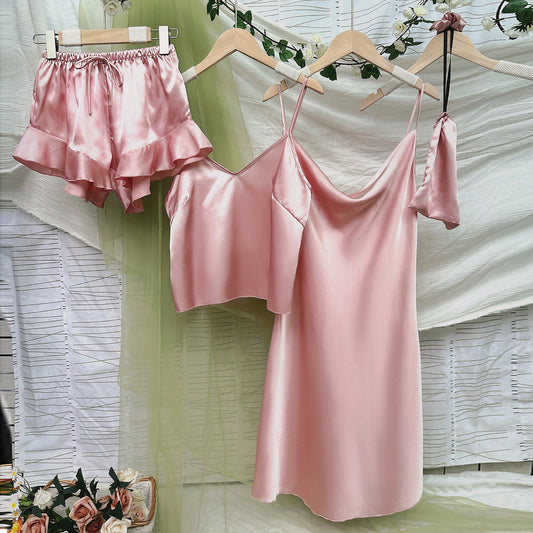 Camisole Four-Piece Lightweight Pajamas Set