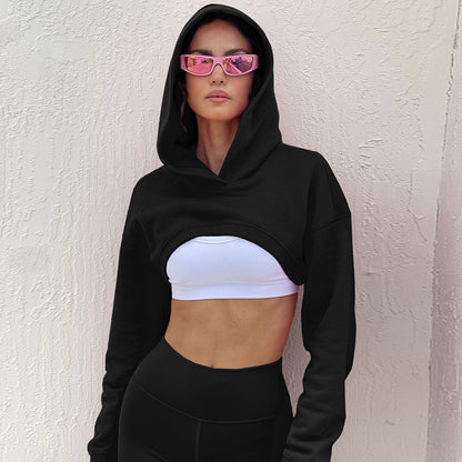 Top On - Asymmetric Cut-Out Hooded Sweater Top (7519155421272)