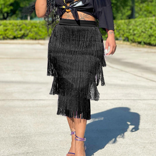 Tassel Mid-Length Skirt