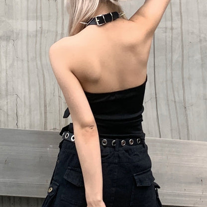 Multiple-Straps Metal Adjustment Buckles Off-The-Shoulder Tube-Top (7517921280088)