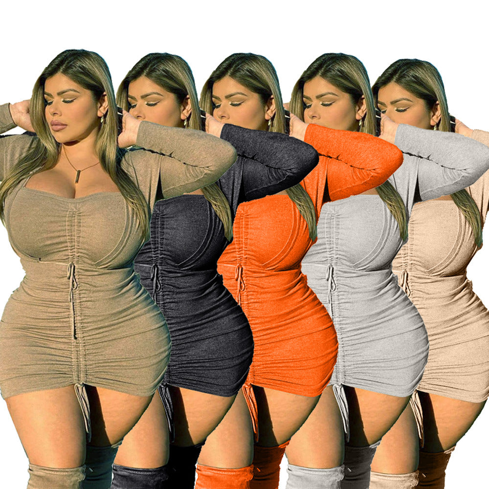 Ruched Mini Dress (7516523102296)