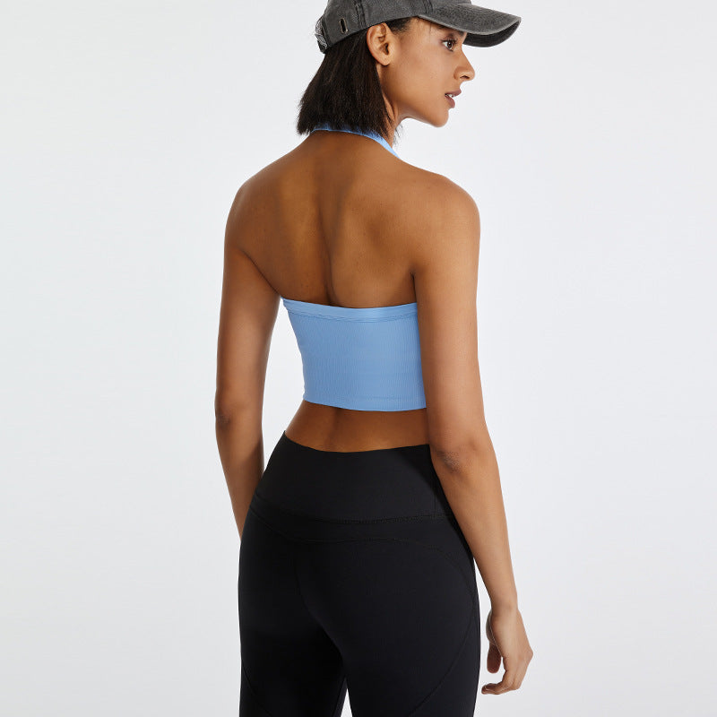 Rib Halter Crop-Top