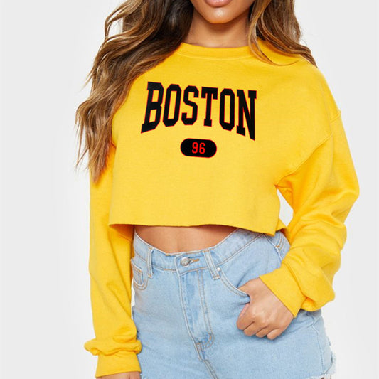 BOSTON Graphic Printing Cropped Long Sleeves Sweater (7517821632600)