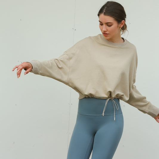 Cinched - Drawstring Pullover Cropped Top (7517823303768)