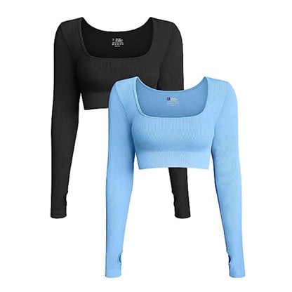 Long Sleeves Cropped Top