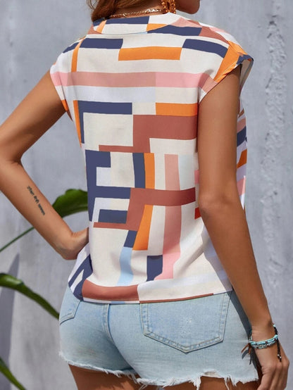 Geographical - Cropped Neckline Batwing Sleeves Pullover Top (7518653644888)
