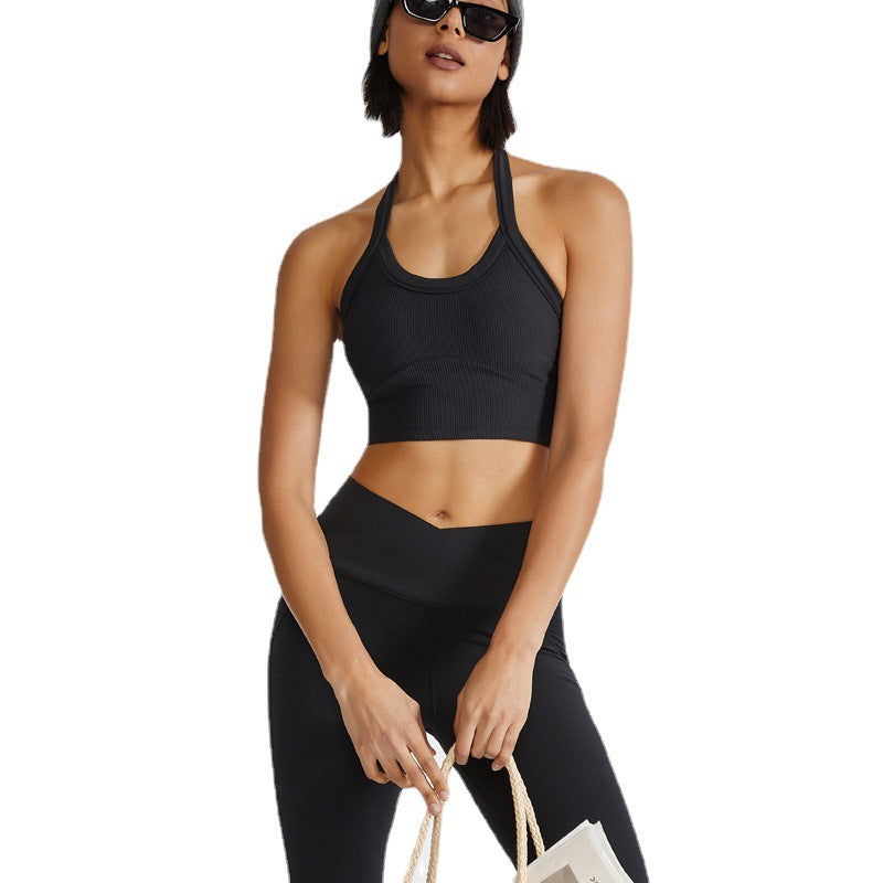 Rib Halter Crop-Top
