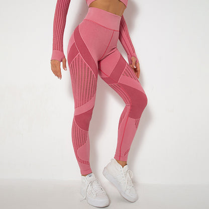 Hip Lifting Stretch Tight Bodybuilding Bottoming Shaping Sports Pants Seamless Yoga Pants (7525023875160)