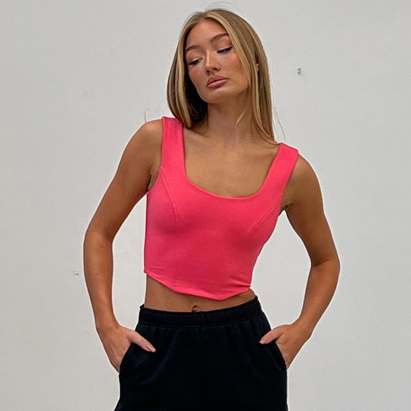 Sleeveless Slim-Fit Tube-Top