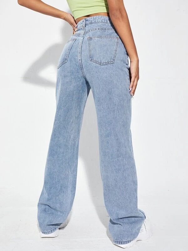 Slim-Straight Denim Jeans