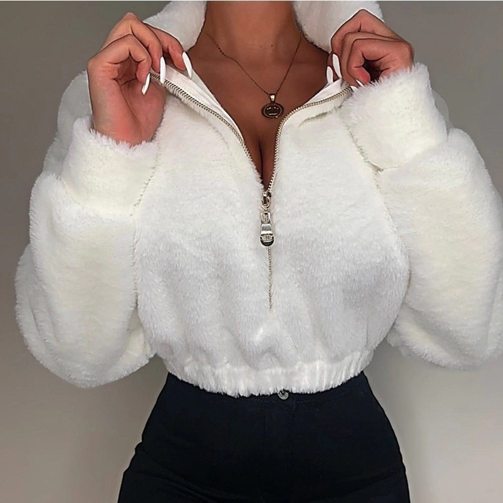 Fleece Pullover - Long Sleeves & Collar Zipper (7517823402072)