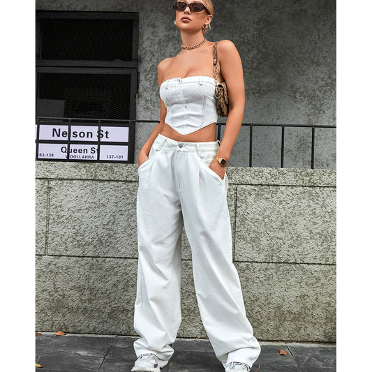 High-Waist Loose-Fit Denim Jeans