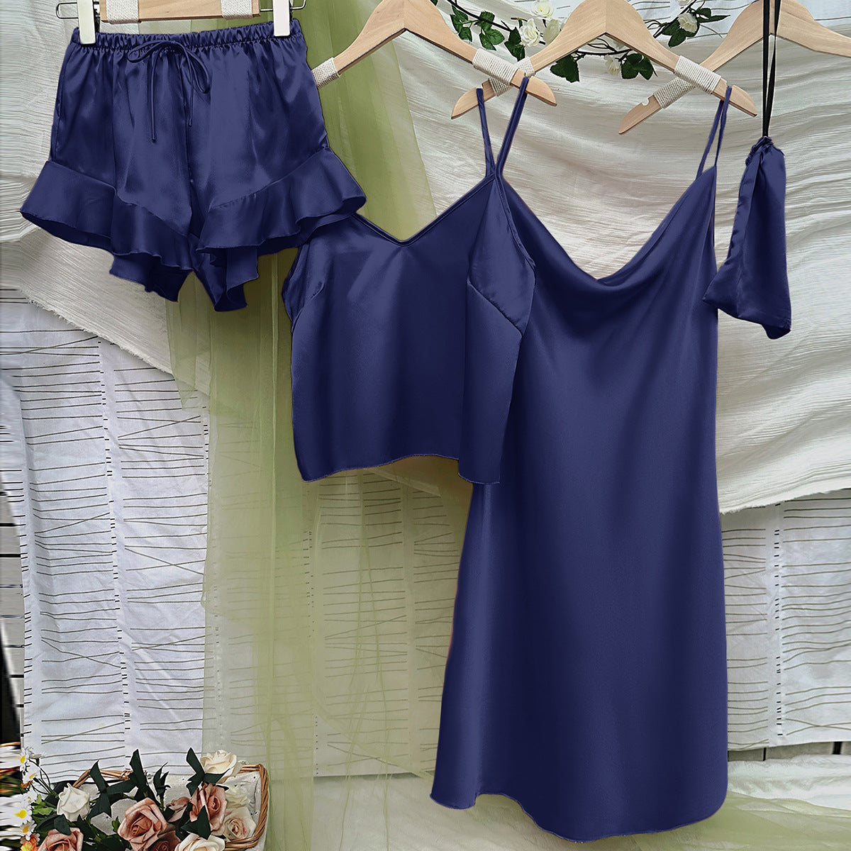 Camisole Four-Piece Lightweight Pajamas Set
