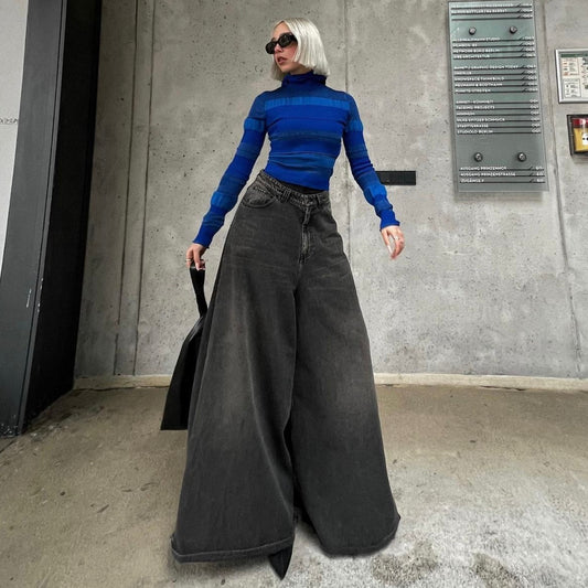 Spicy Wide-Flare Leg Denim Jeans