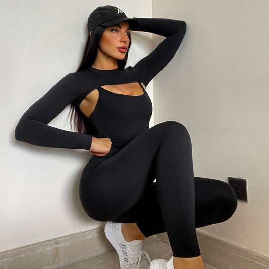 Sling Long Sleeves T-Shirt & Yoga Pants - Set (7516864446552)