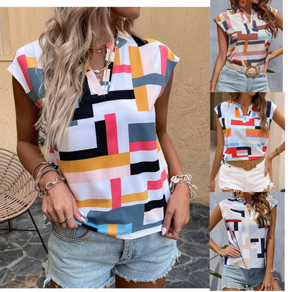 Geographical - Cropped Neckline Batwing Sleeves Pullover Top (7518653644888)