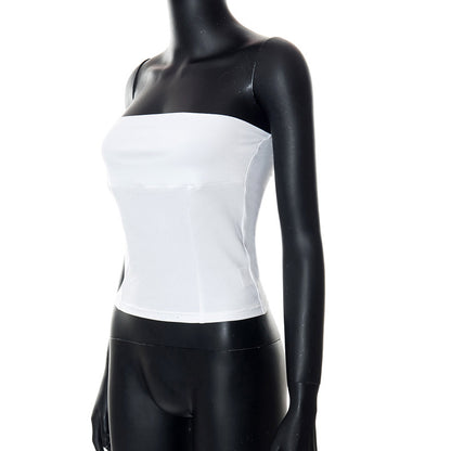 Off-Shoulder Tube Top - Solid Color Pullover Sleeveless (7517958635608)