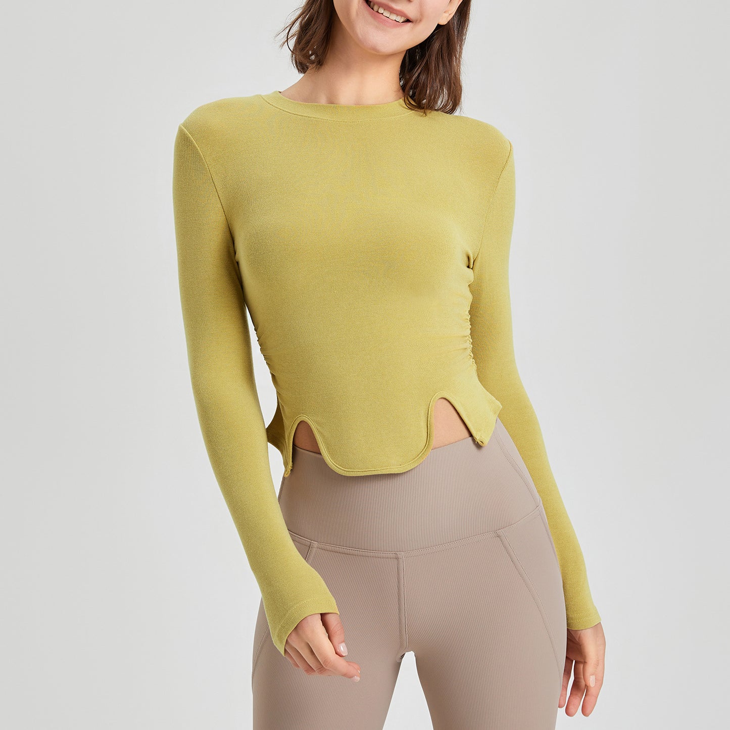 Long Sleeves Micro-Cropped T-Shirt