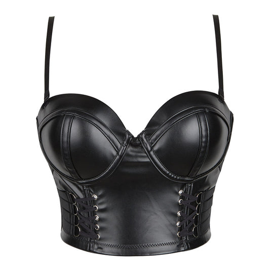 Shoulder Strap Back-Breasted Lace-Up - Tube Top (7517936123992)