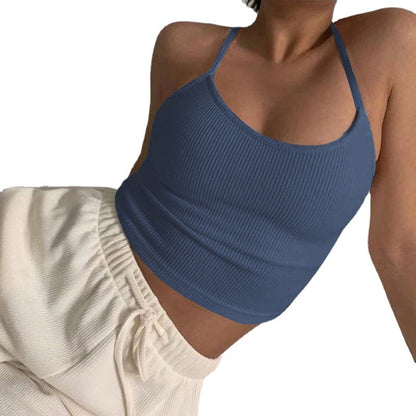 Basic Knitted Halter Vest Top