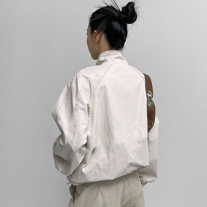 Basic Open-Line Split Woven Coat