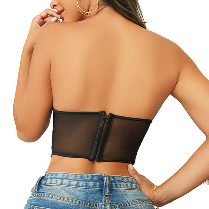 Lace Bandeau - Slim-Fit Crop-Top (7516558721112)