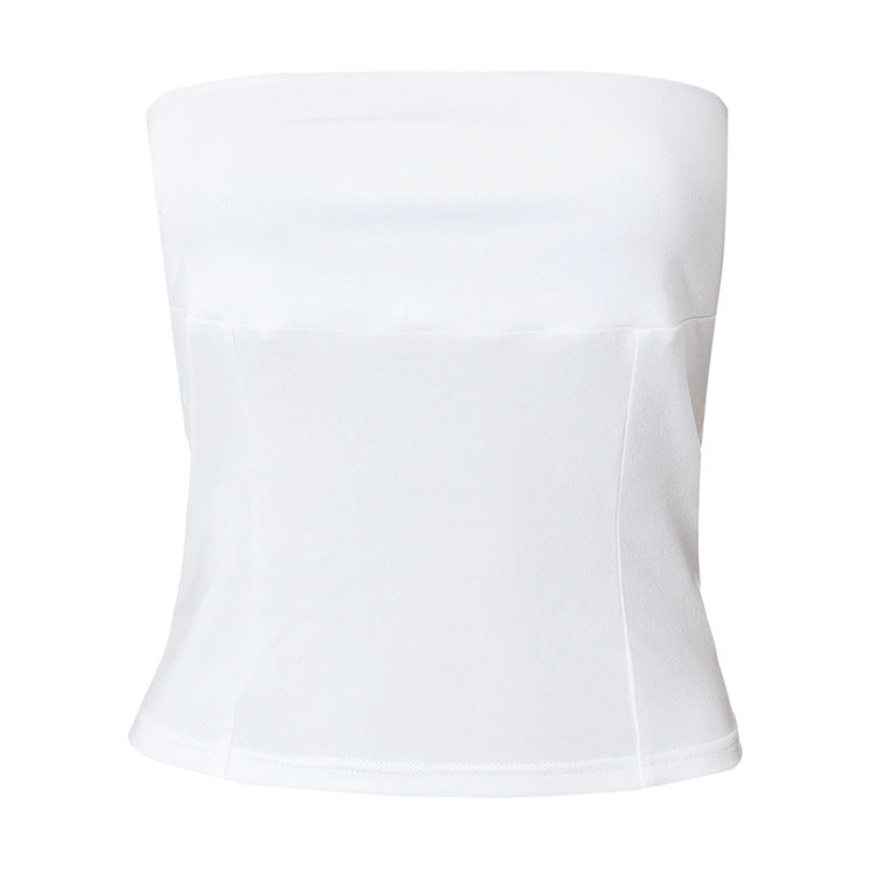 Off-Shoulder Tube Top - Solid Color Pullover Sleeveless (7517958635608)