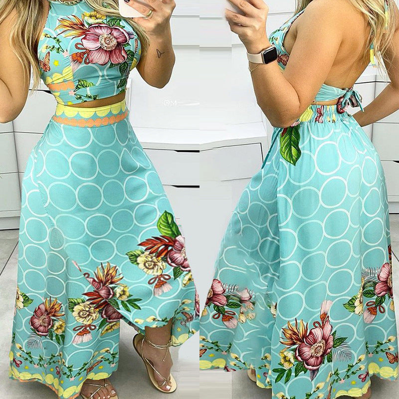 Designs - Top & Maxi Skirt Two-Piece Set (7524280172632)