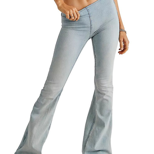 Flared Mid-Waist Denim Jeans