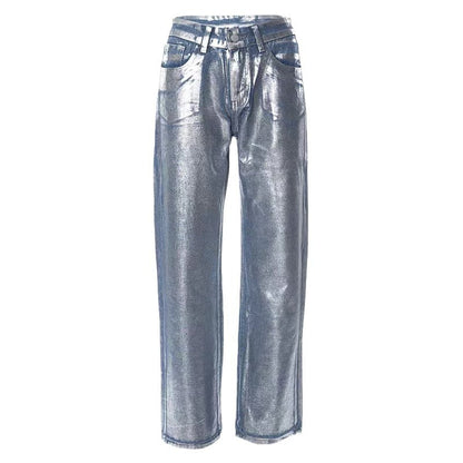 Bronze Straight Leg Denim Jeans