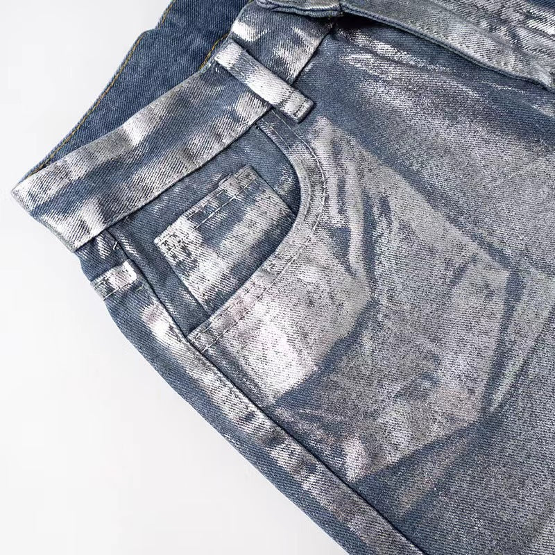 Bronze Straight Leg Denim Jeans