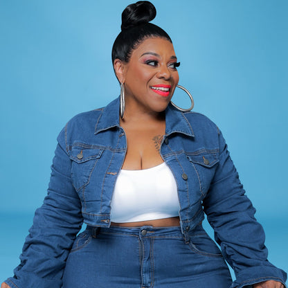 Pleat Piles - Denim Two-Piece Pleated Pile Pants & Top (7516547186776)