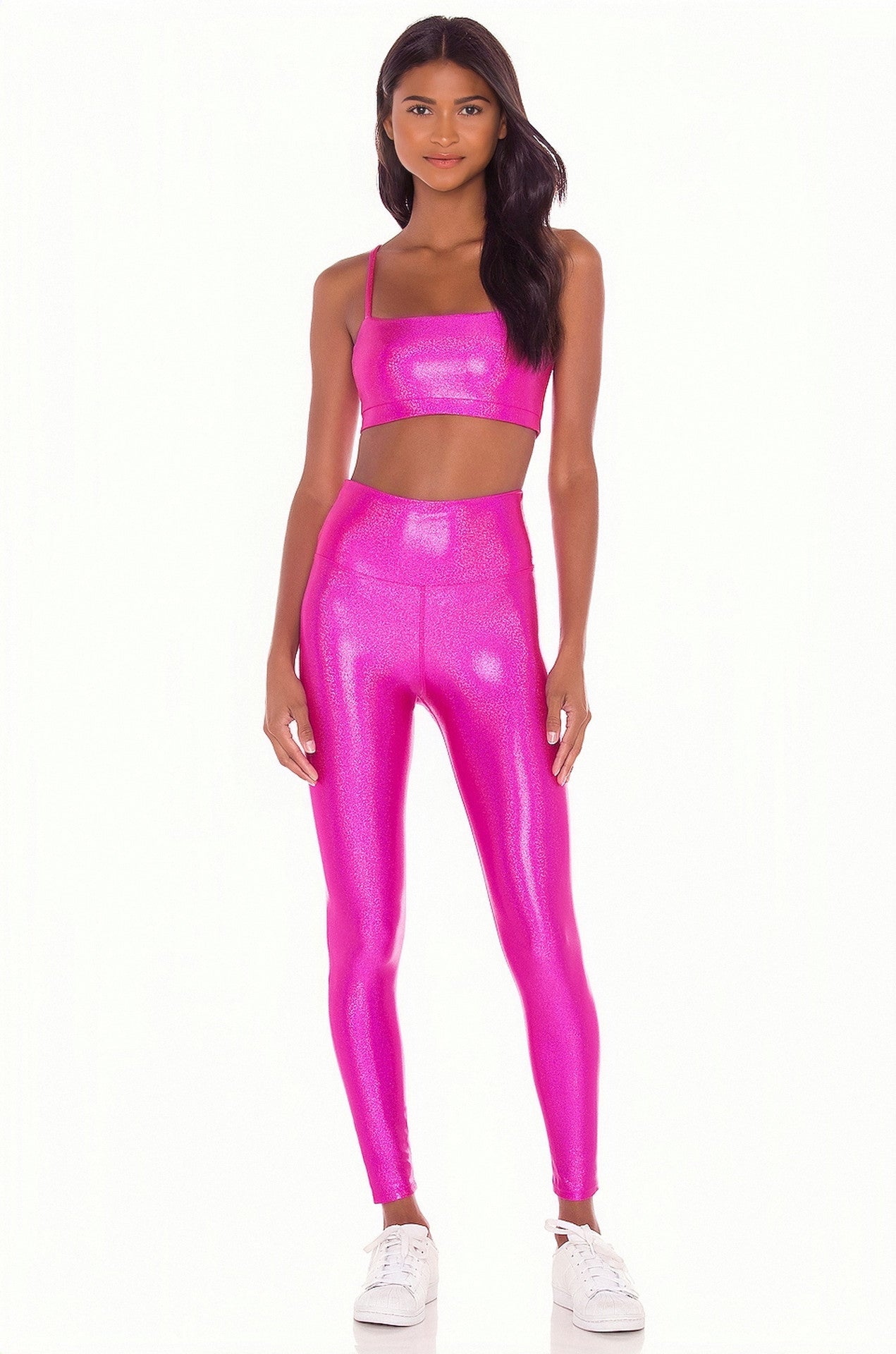 Shine Bright Bright Color Bronzing Yoga Stretchy Two-Piece Set (7516861300824)