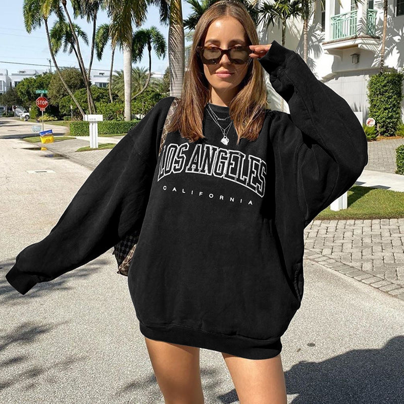 LOS ANGELES - Graphic Printed Long Sleeves Sweatshirt (7517821796440)