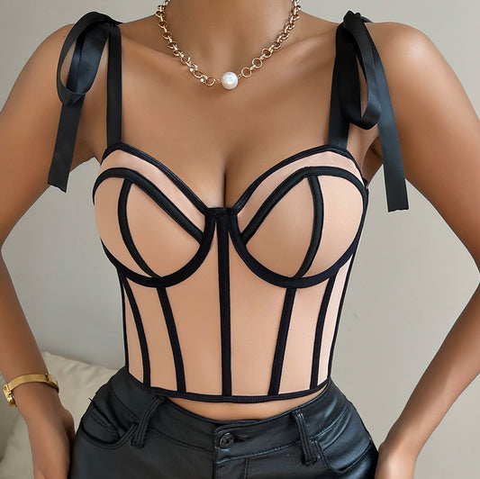 Ribbon-Tie Corset Camisole