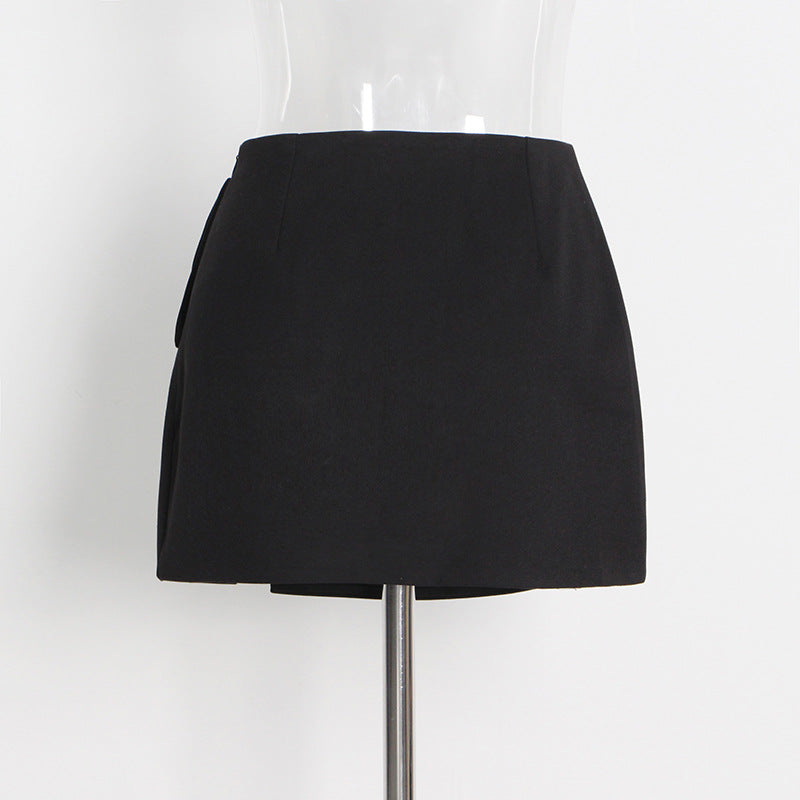 Drill Buckle Split Skirt