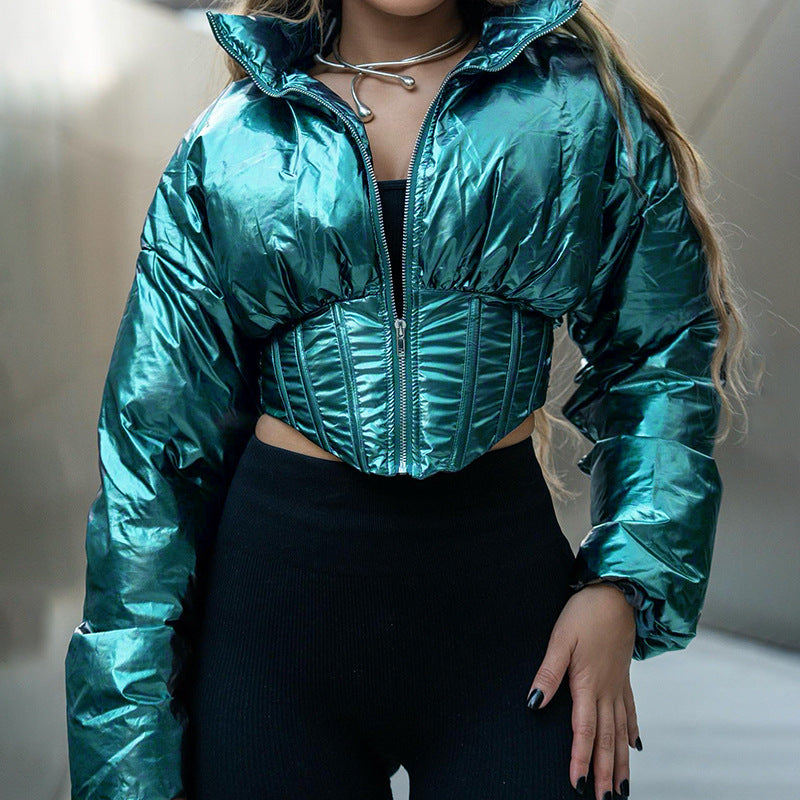 Metallic Locomotive - Asymmetrical Waist-Shaper Jacket (7516519333976)