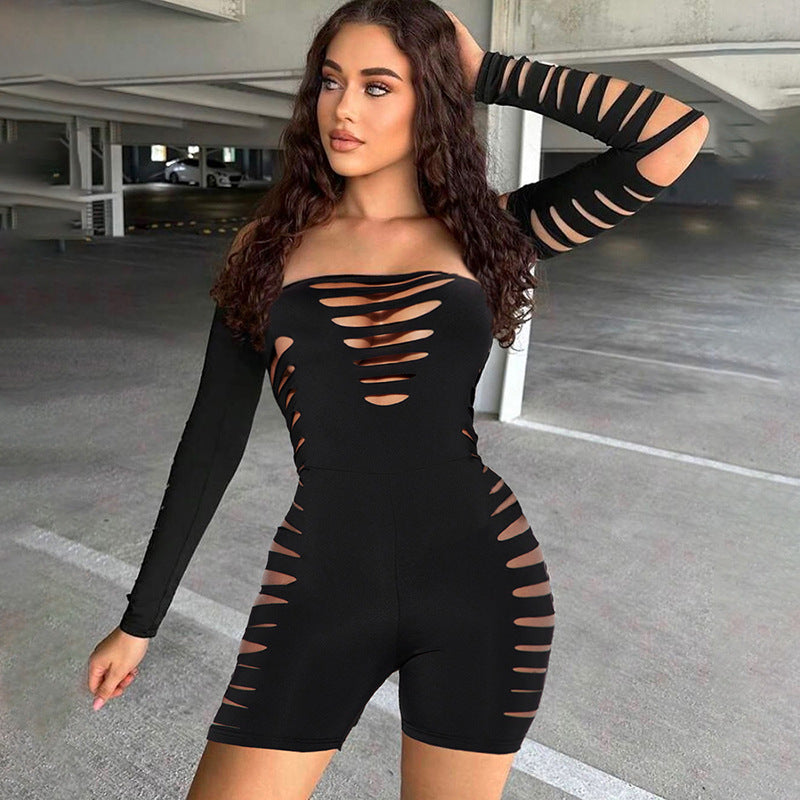 Long Sleeves Cut-Out Romper
