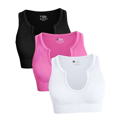 Casual Vest Crop-Top - Solid Color (7516558655576)