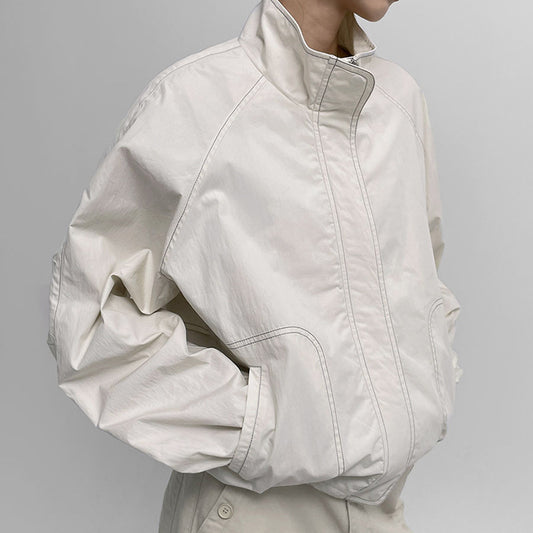 Basic Open-Line Split Woven Coat