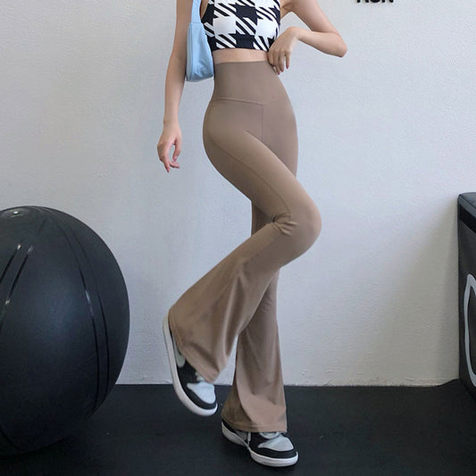Shark Cuffs - High-Waist Slim-Fit Shark/Long Yoga Pants (7520612122712)