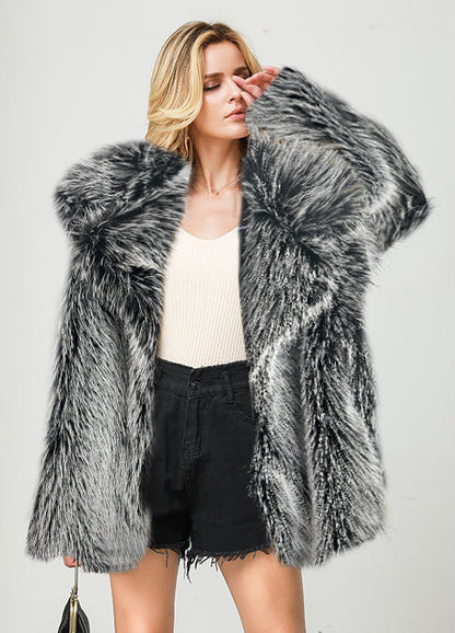 Faux Fur Mid-Length Coat