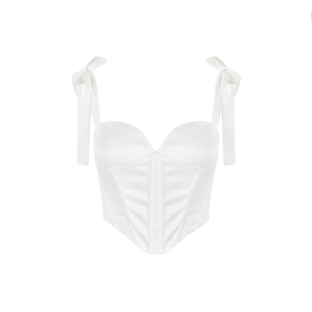 Bow-Boning Corset Camisole Crop-Top