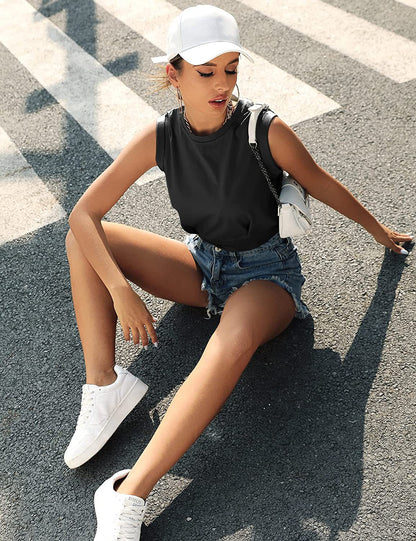 Sleeveless Vest Crop-Top
