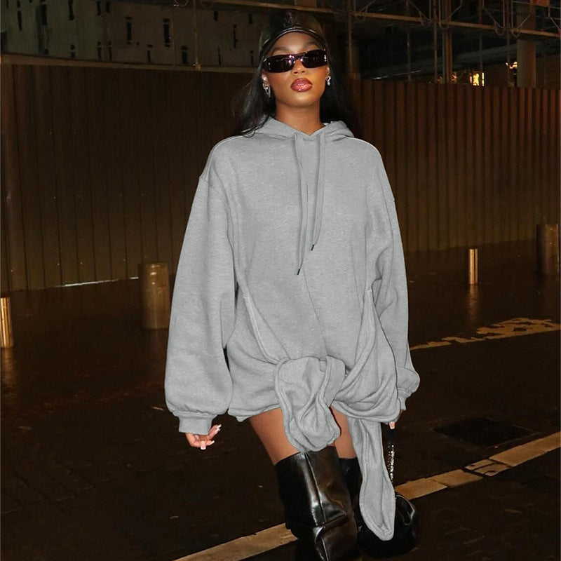 Hooded Pullover Loose Sweatshirt