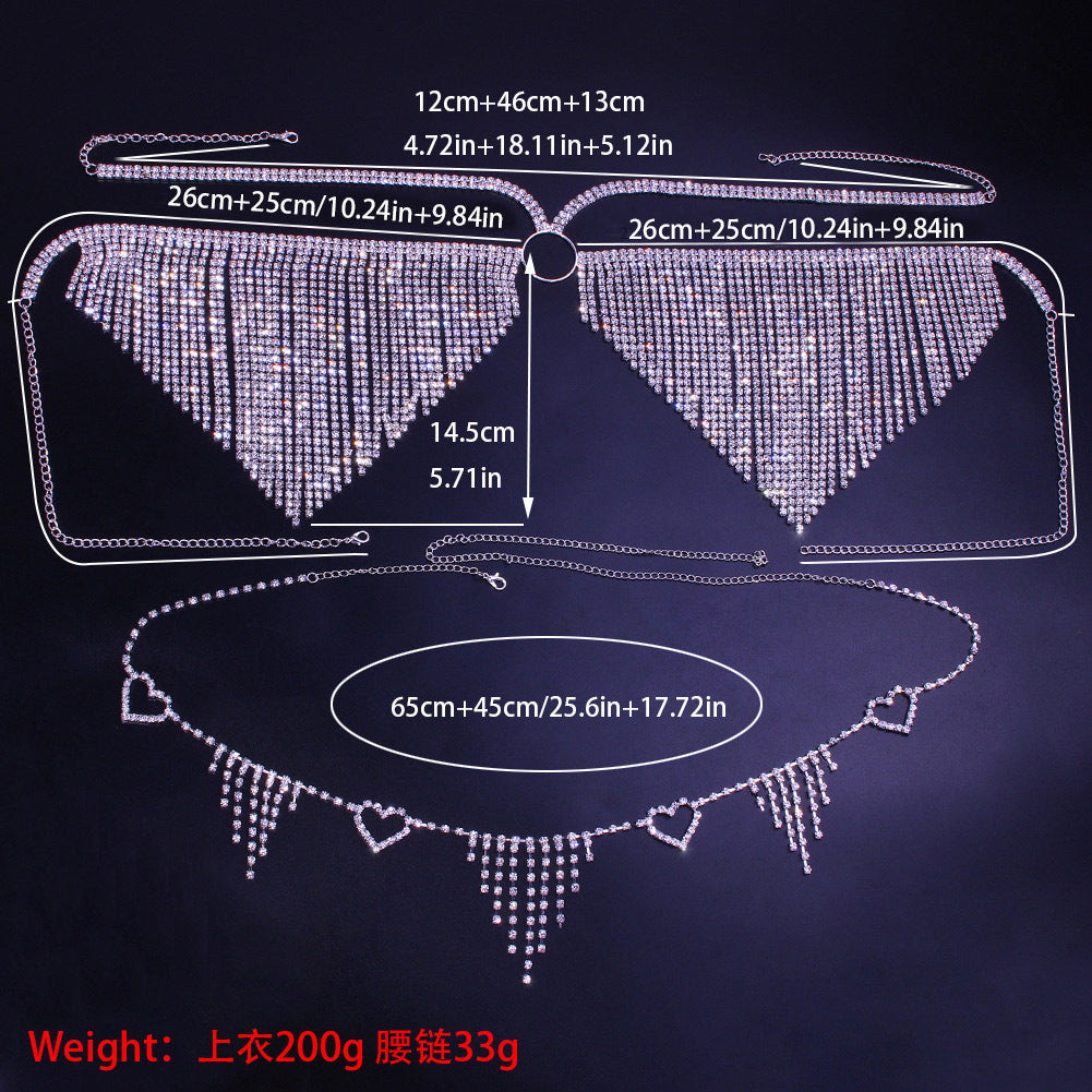 Tassel Rhinestone Body Chain &  Waist Chain - Body Chain (7517781491800)
