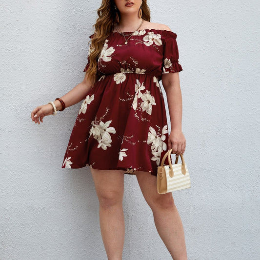 Plus-Size Printed Dress